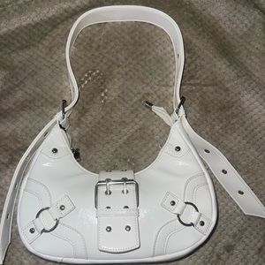 Faux leather shoulder purse